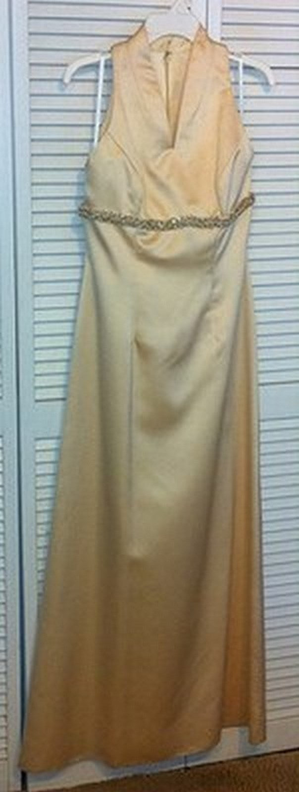 Watters & Watters Women Dress Satin Ivory Knotted Size 10