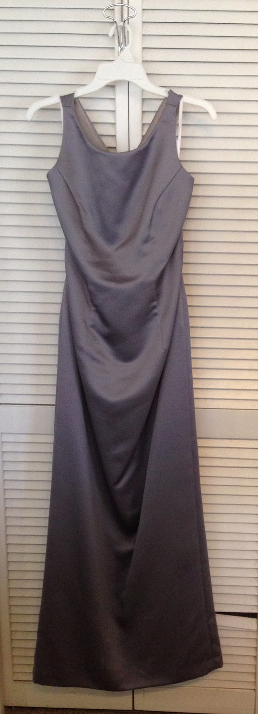 Watters & Watters Women Dresses Satin Gray Belt Back Size 8