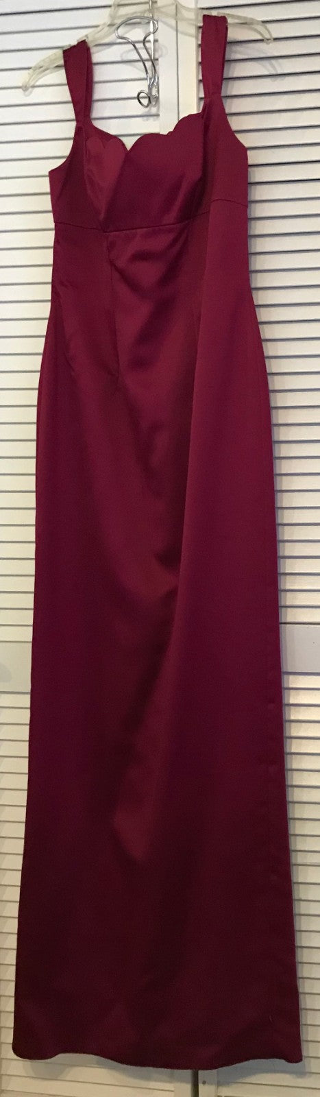 Watters & Watters/WToo Women Dress Satin Maroon Scarf Size 10 XL