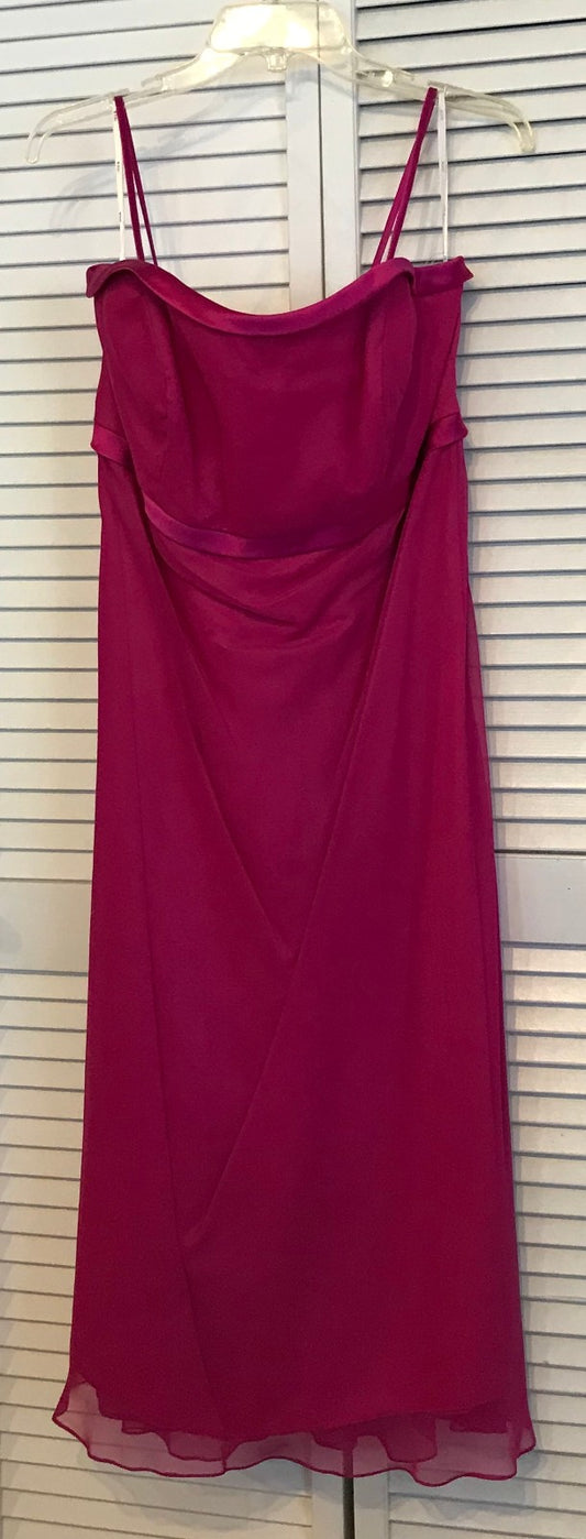 Watters & Watters Women Dress Chiffon Fuchsia Satin Fuchsia Size 18