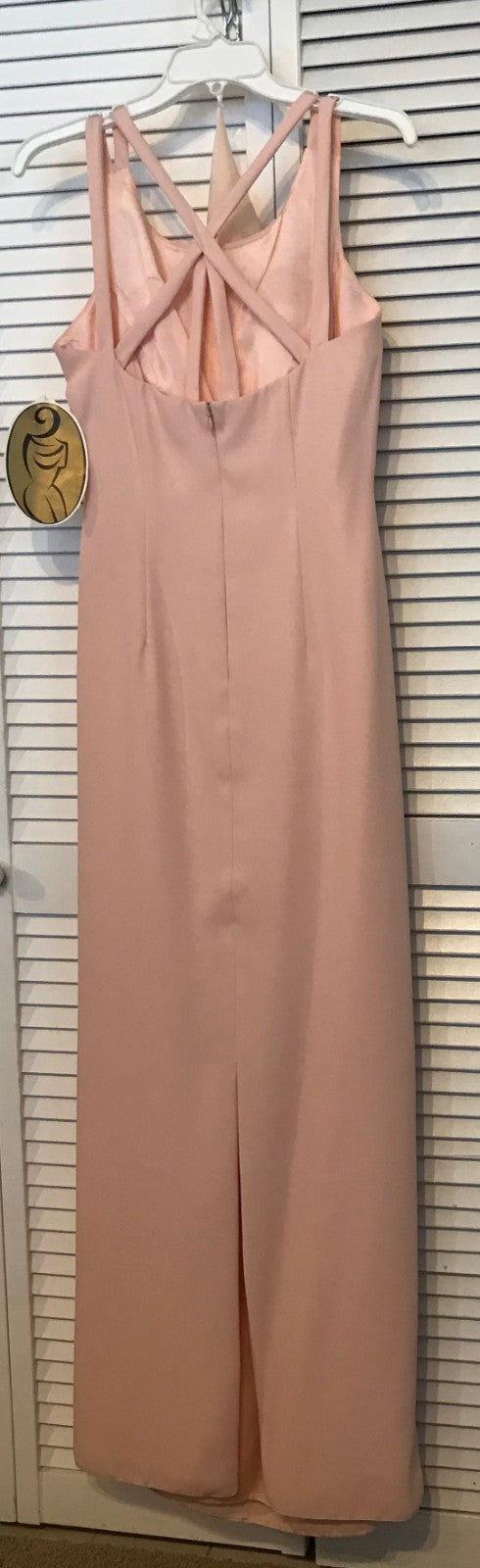 Watters & Watters Women Dress Crepe/Acetate Peach Chiffon Scarf Size 8