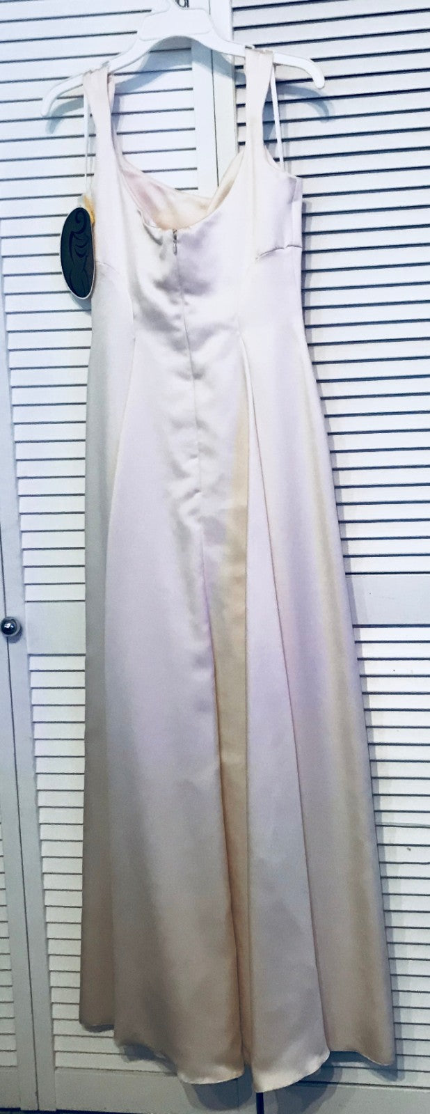 Watters & Watters Women Dress Satin Ivory 1" Shoulder Straps Size 6