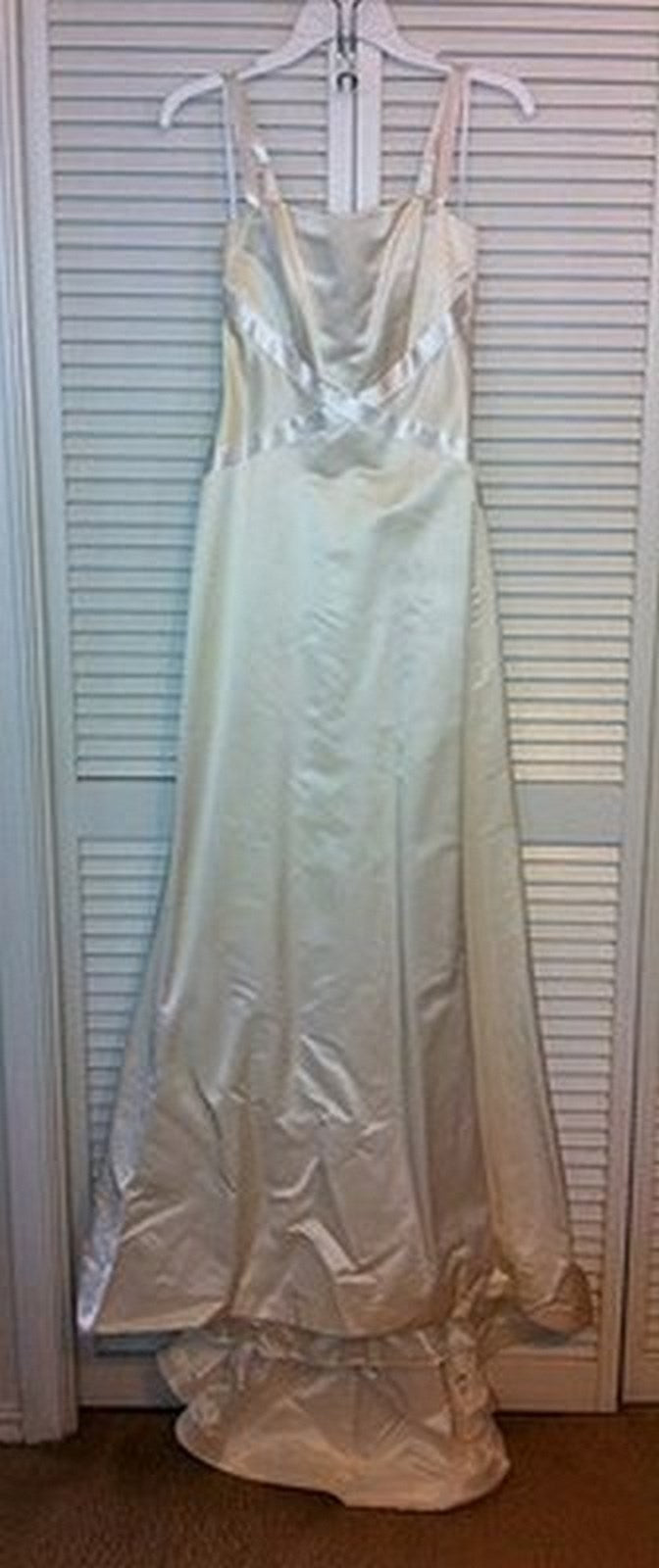 Watters & Watters Women Dress Bridal Satin Ivory 1-inch S8