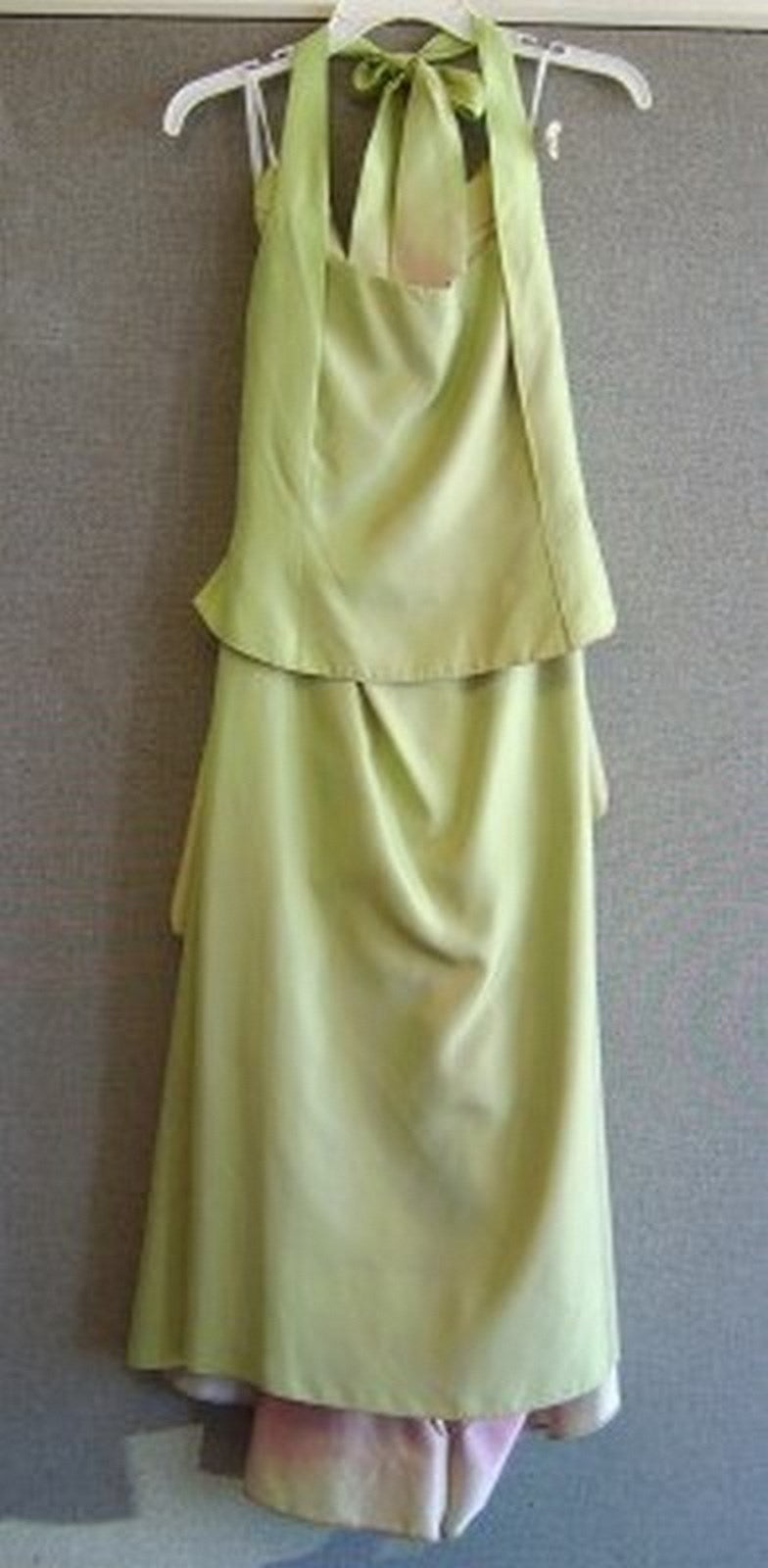 Watters & Watters Women Dress Suit Dress and Top Taffeta-Soft Lime Size 8