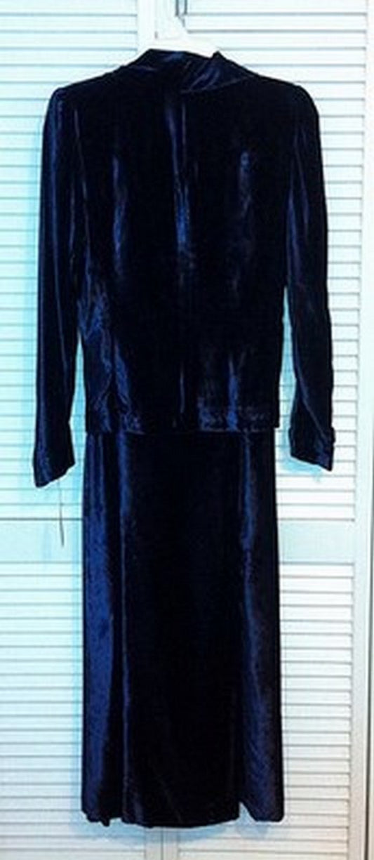 Watters & Watters Women Dress Suit Dress and Top Velvet Jacket Size 8