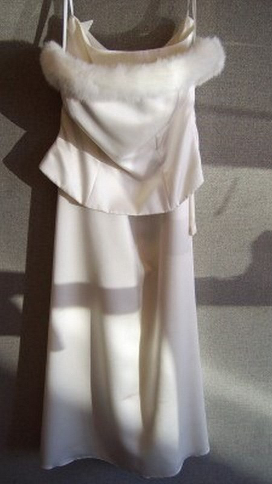 Watters & Watters Women Dress Suit Dress and Top Satin Ivory Size 8