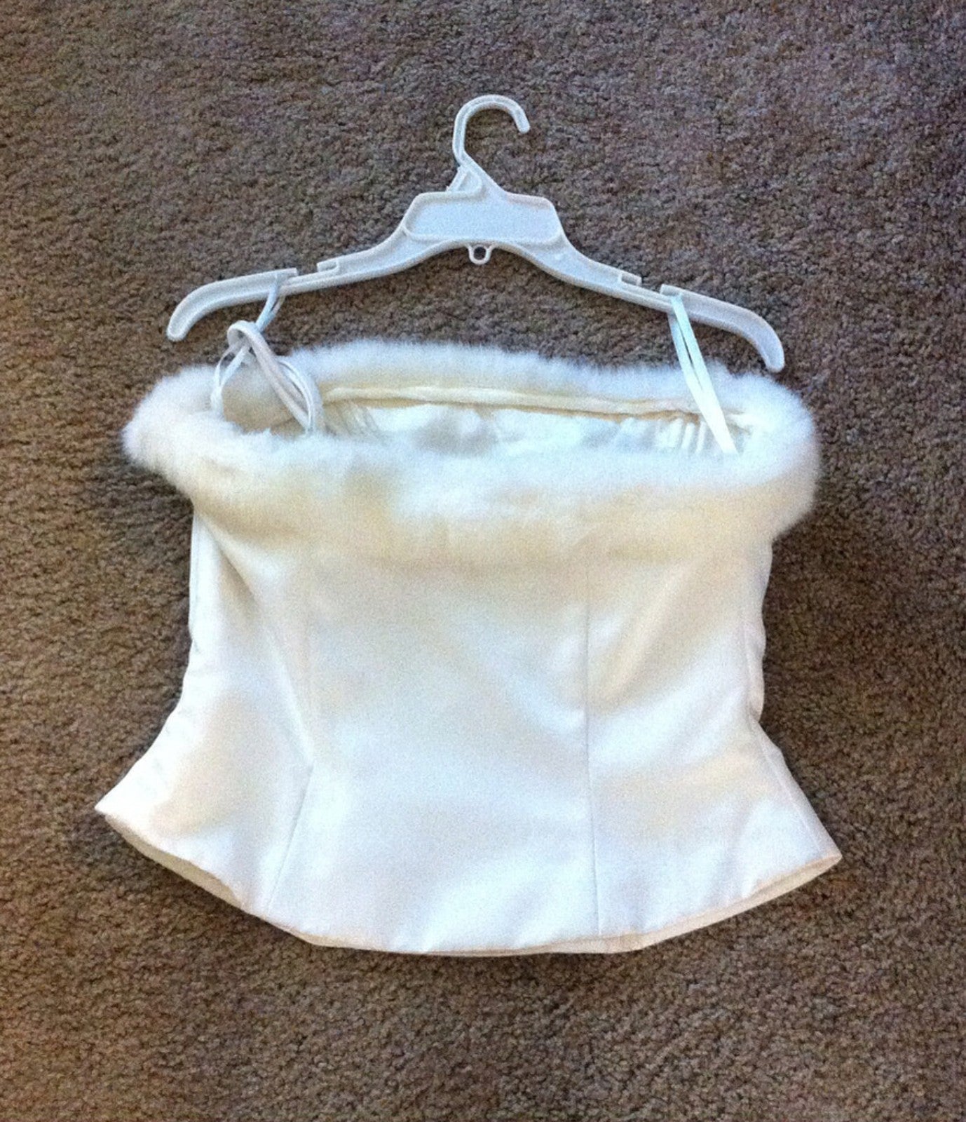 Watters & Watters Women Dress Suit Dress and Top Satin Ivory Size 8