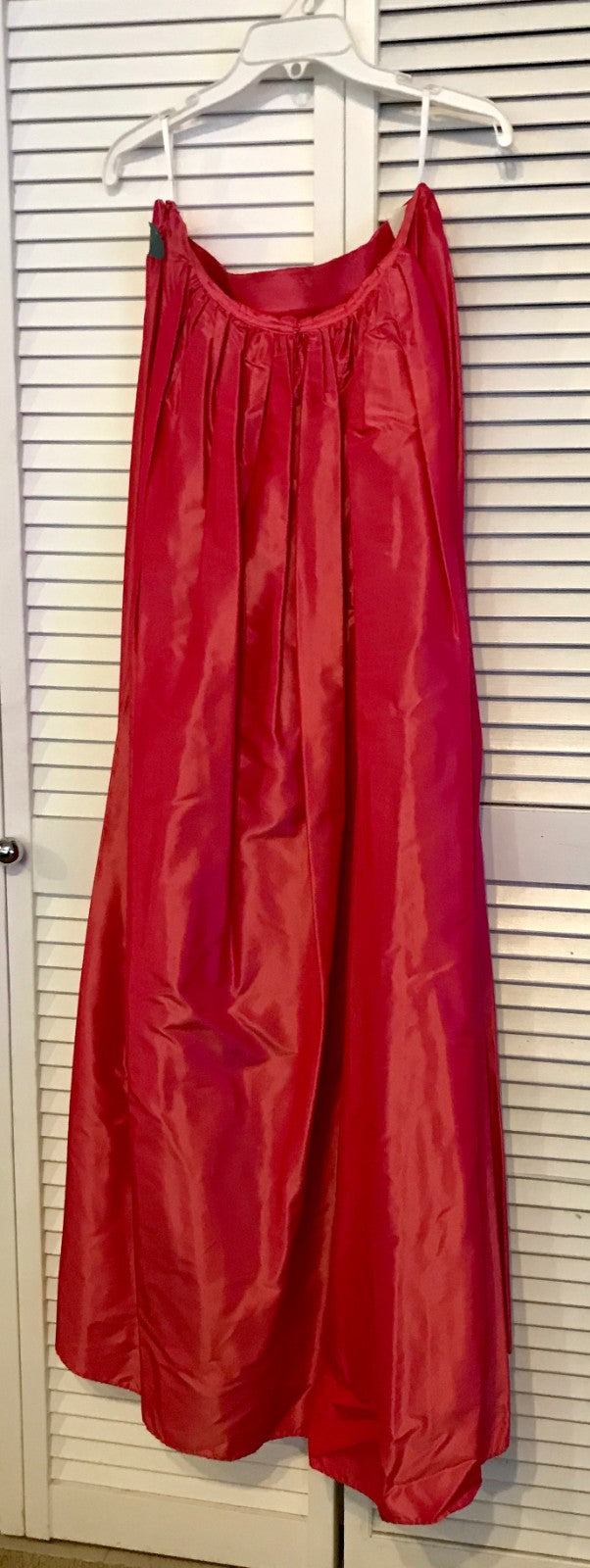 Watters & Watters Women Dress Suit Top 5 Buttons Back + Skirt Taffeta Red Size 8