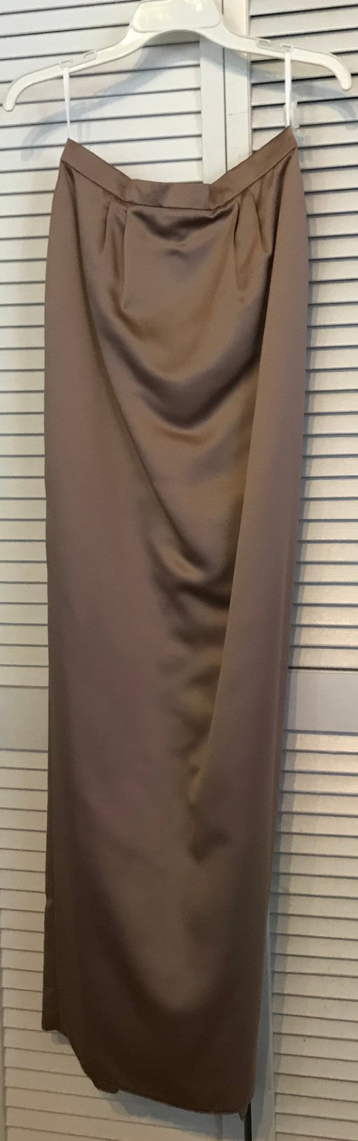 Watters & Watters Women Dress Suit Dress and Top Satin Brown 14-Button Size 4