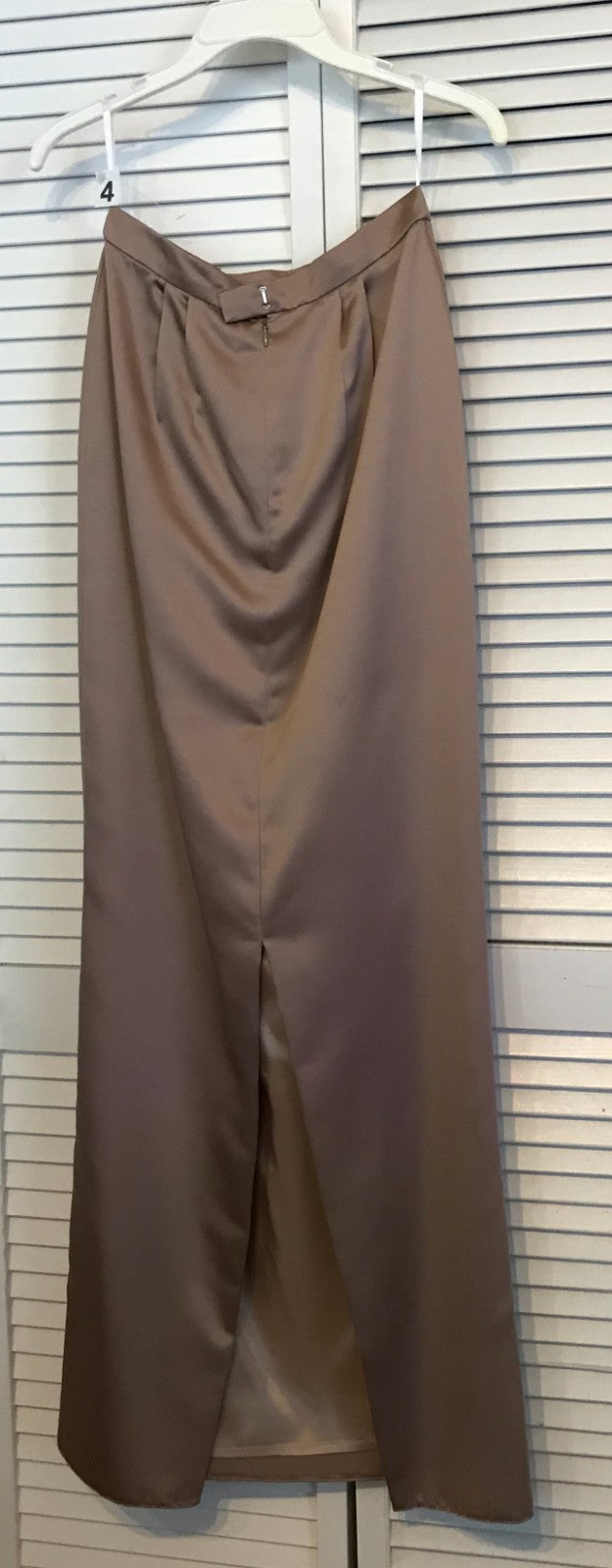 Watters & Watters Women Dress Suit Dress and Top Satin Brown 14-Button Size 6