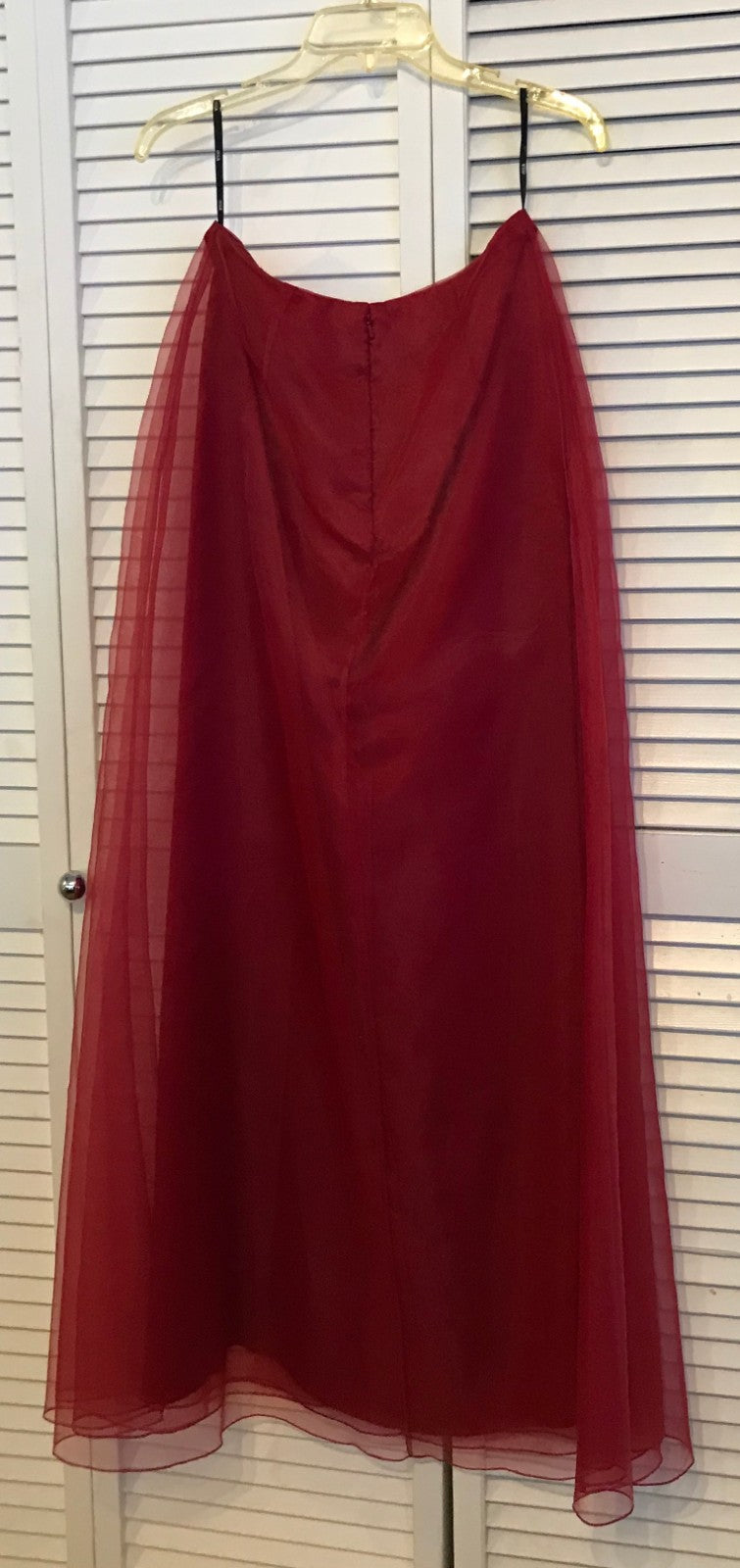 Watters & Watters Women Dress Suit Dress and Top Silk Organza Red Dark Size 6