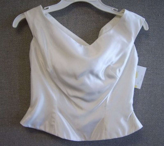 Watters & Watters Women Top Taffeta Ivory Lite Shoulder Straps Size 10