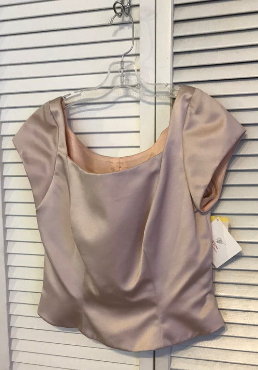 Watters & Watters/WToo Women Top Satin Almond Cap Sleeve Size 10