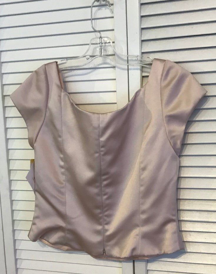 Watters & Watters/WToo Women Top Satin Almond Cap Sleeve Size 10