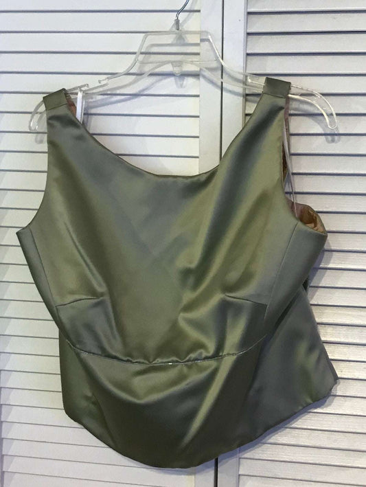 Watters & Watters/WToo Women Top Satin Lime Lined Gold Size 18