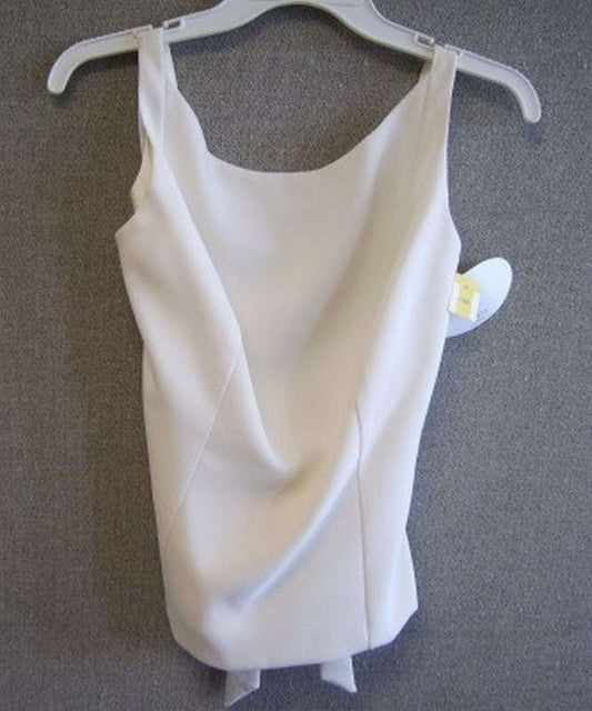 Watters & Watters/WToo Women Top Crepe/Acetate Ivory Belt Back Size 10