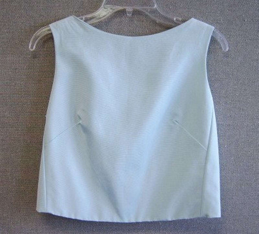 Watters & Watters Women Top Cotton Blend  Aqua 4 Button Size 8
