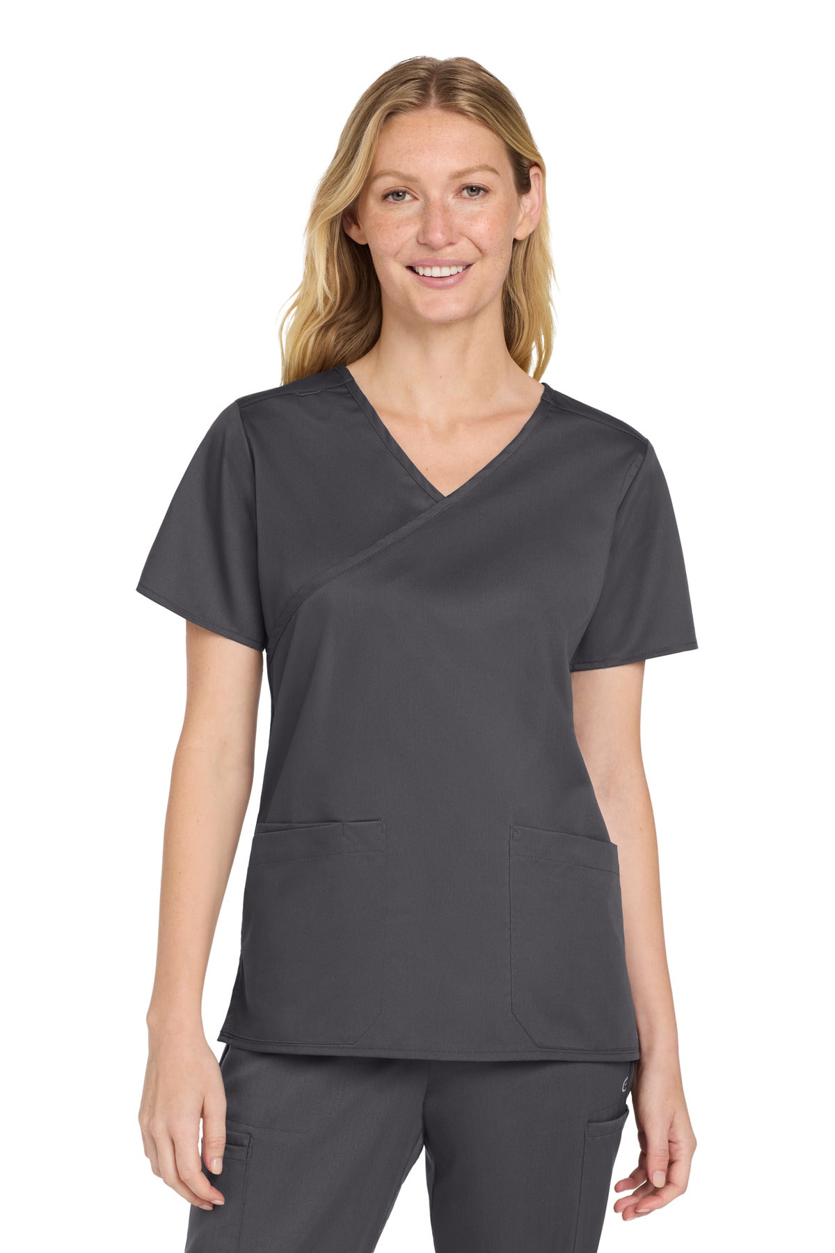 Wink? Women's WorkFlex? Mock Wrap Top WW4760