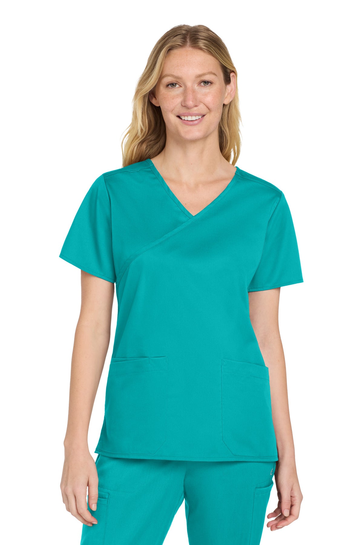 Wink? Women's WorkFlex? Mock Wrap Top WW4760