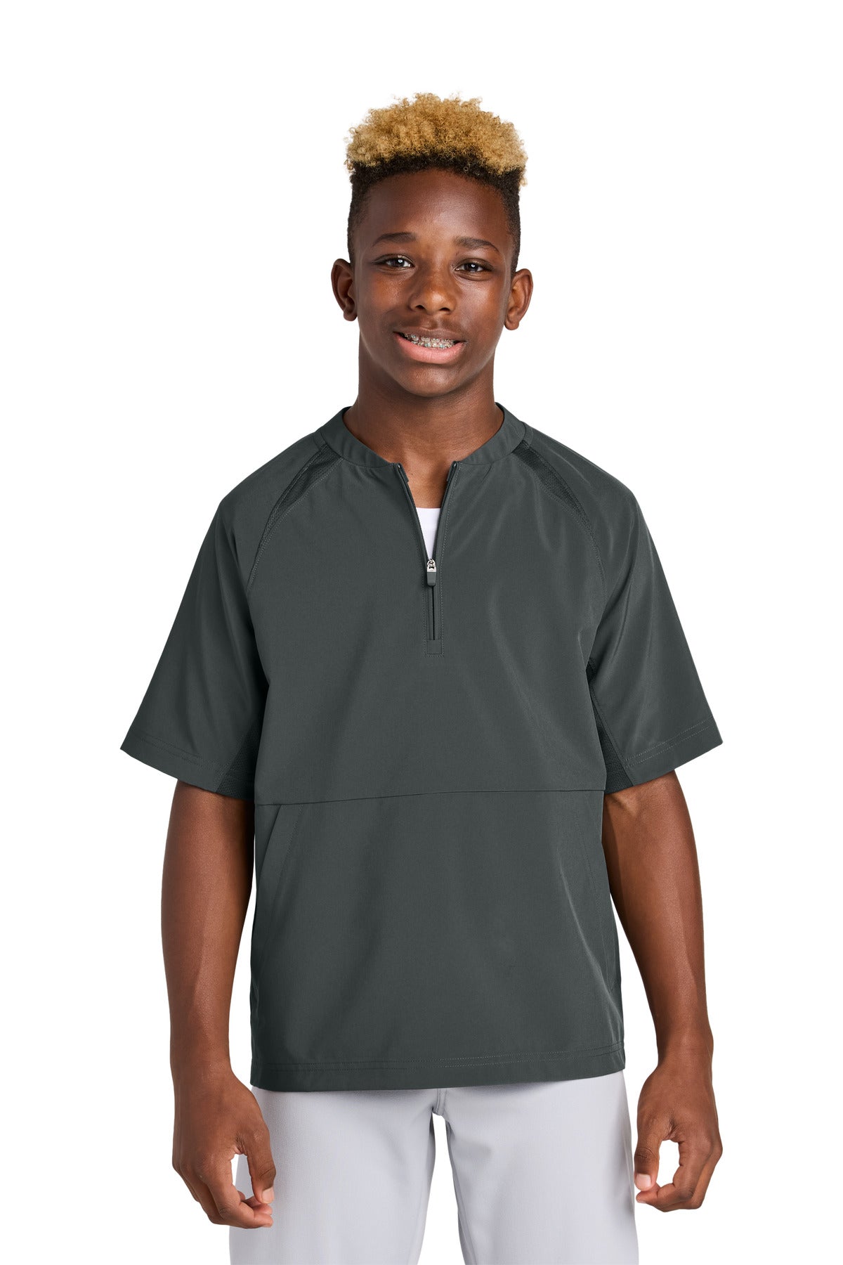 Sport-Tek? Youth Repeat 1/2-Zip Short Sleeve Jacket YJST489