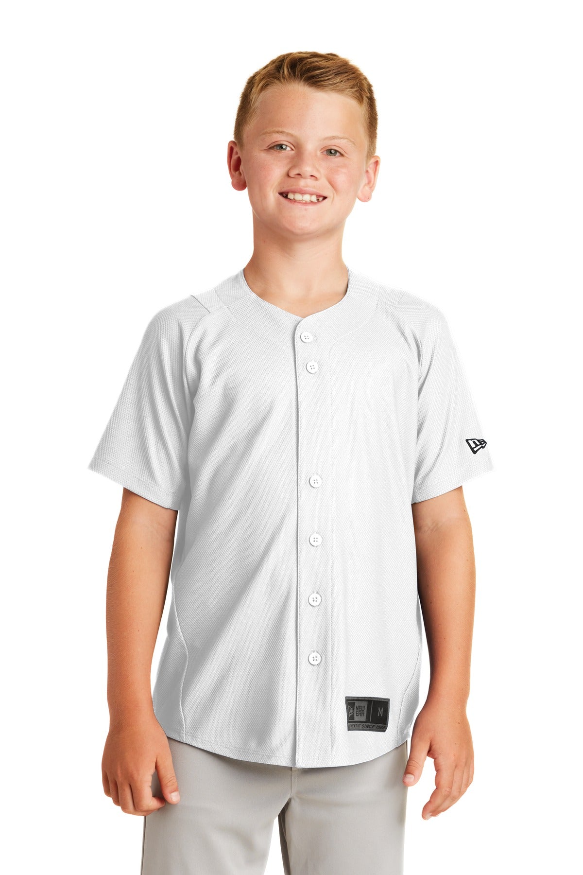 New Era ? Youth Diamond Era Full-Button Jersey. YNEA220