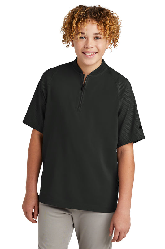 New Era ? Youth Cage Short Sleeve 1/4-Zip Jacket. YNEA600