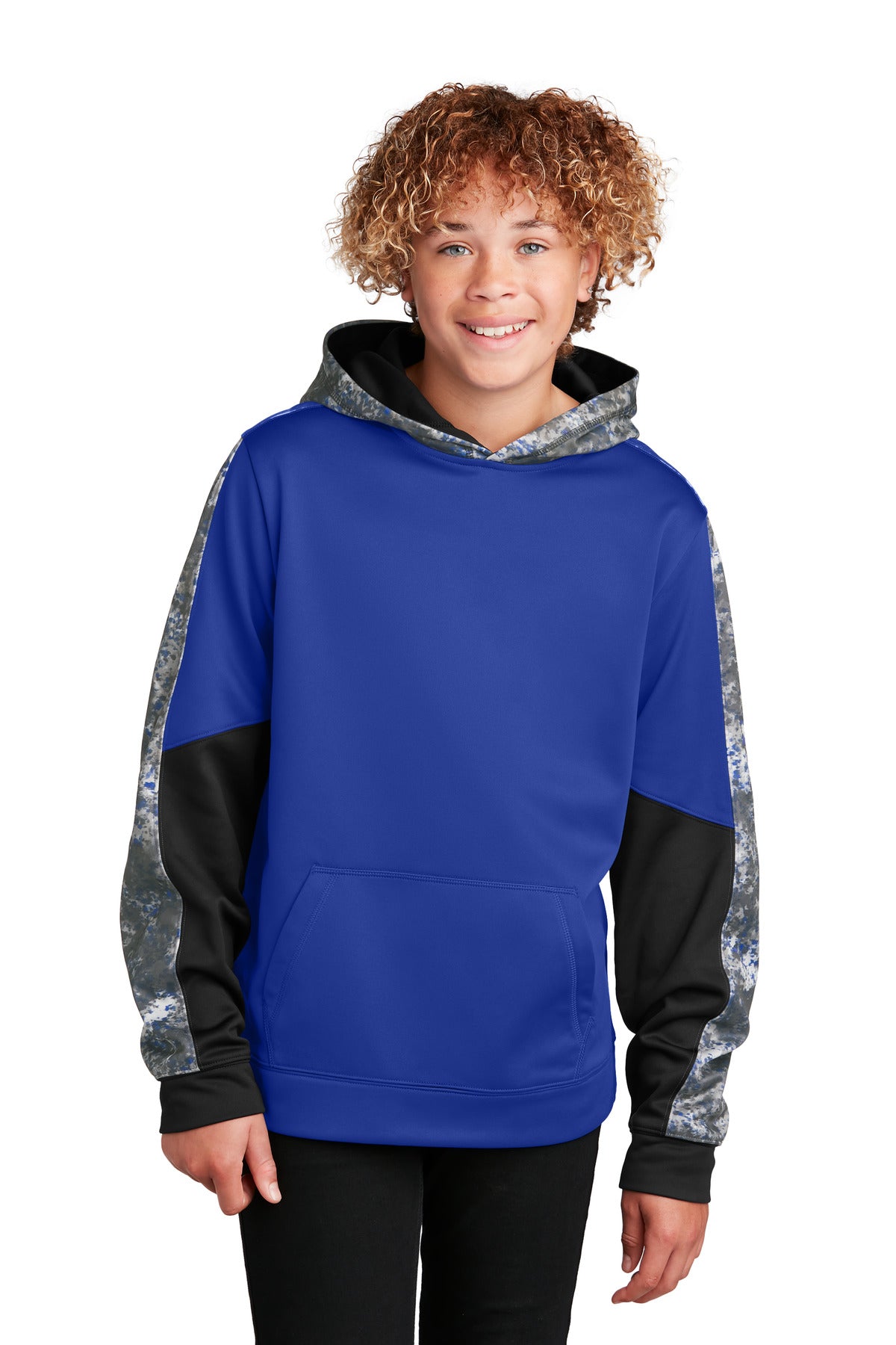 Sport-Tek? Youth Sport-Wick? Mineral Freeze Fleece Colorblock Hooded Pullover. YST231