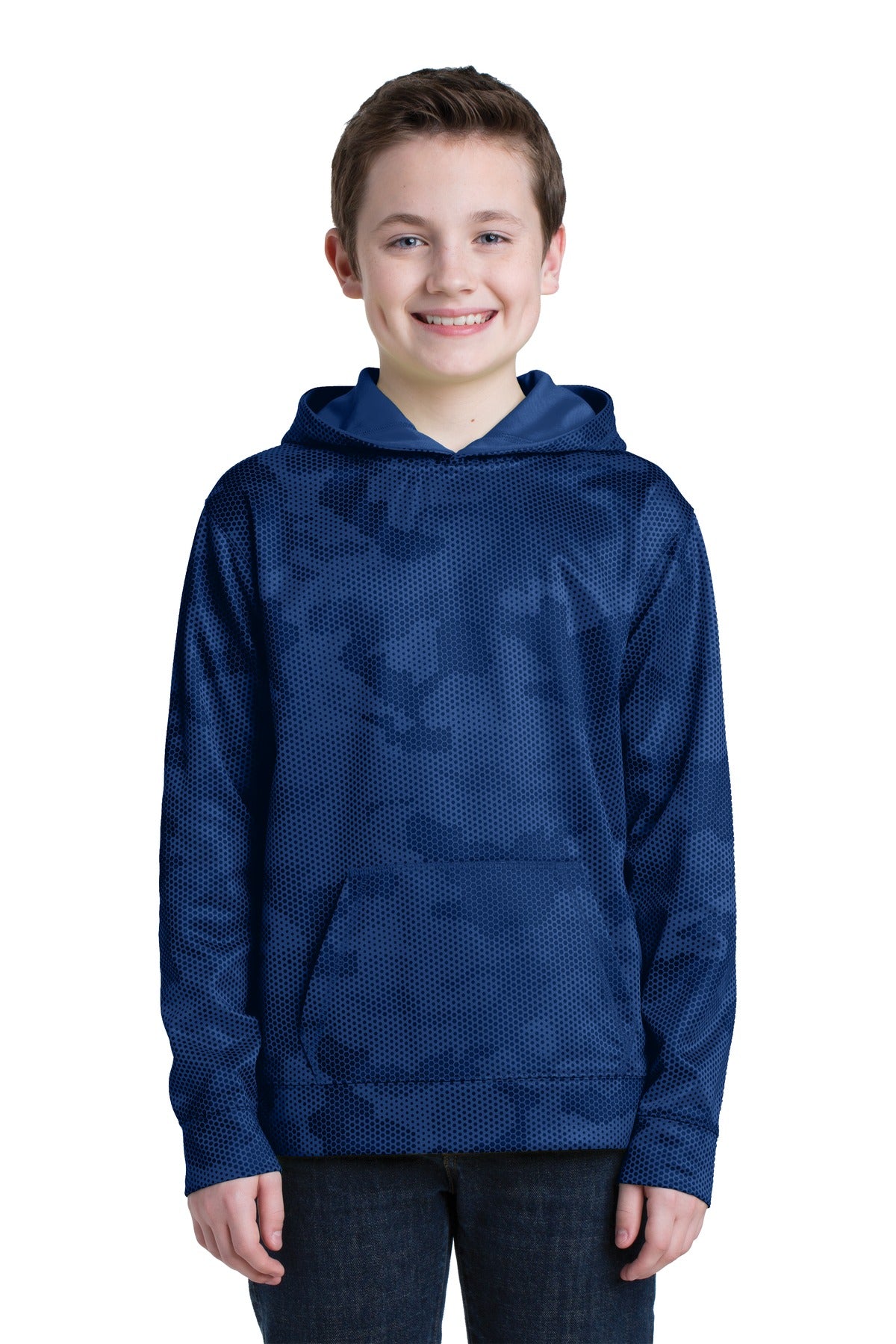 Sport-Tek? Youth Sport-Wick? CamoHex Fleece Hooded Pullover.  YST240