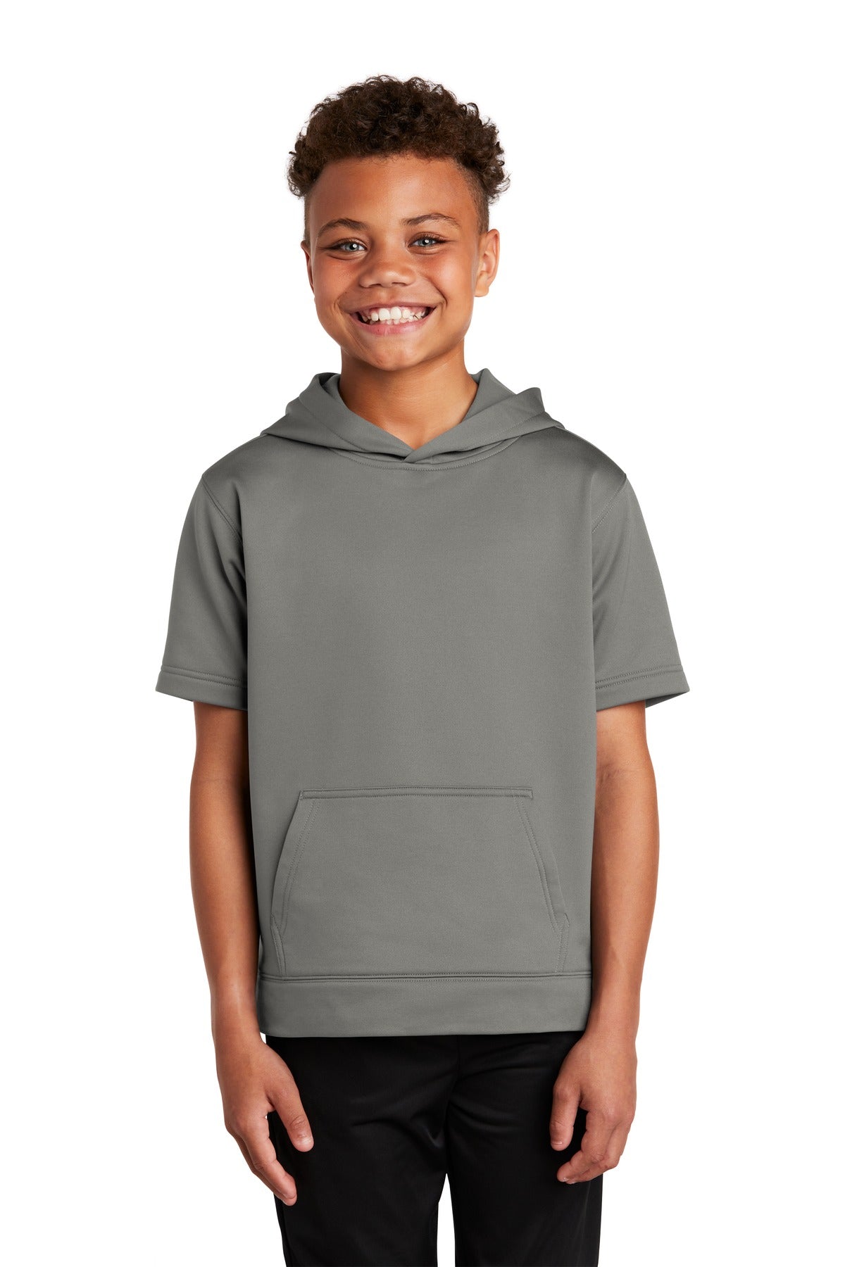 Sport-Tek ? Youth Sport-Wick ? Fleece Short Sleeve Hooded Pullover. YST251