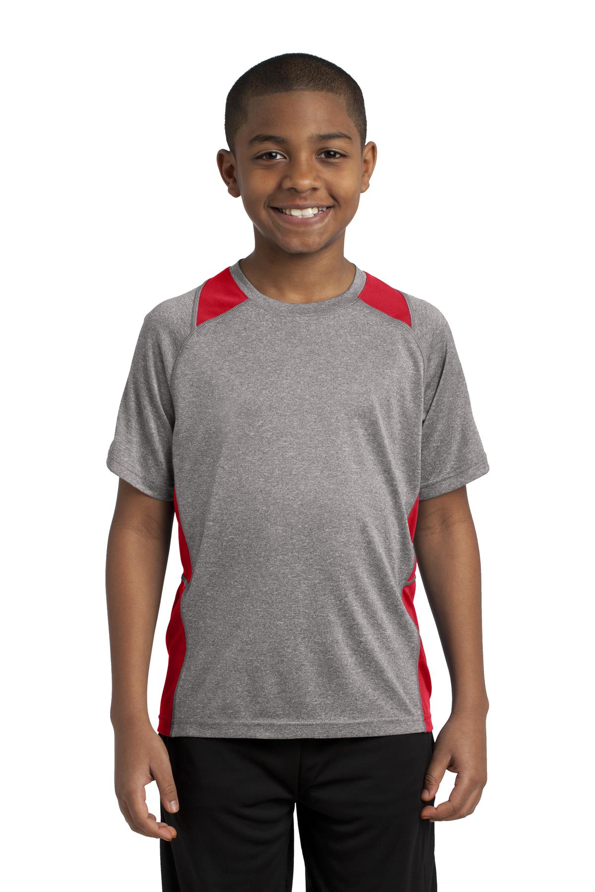 Sport-Tek? Youth Heather Colorblock Contender? Tee. YST361