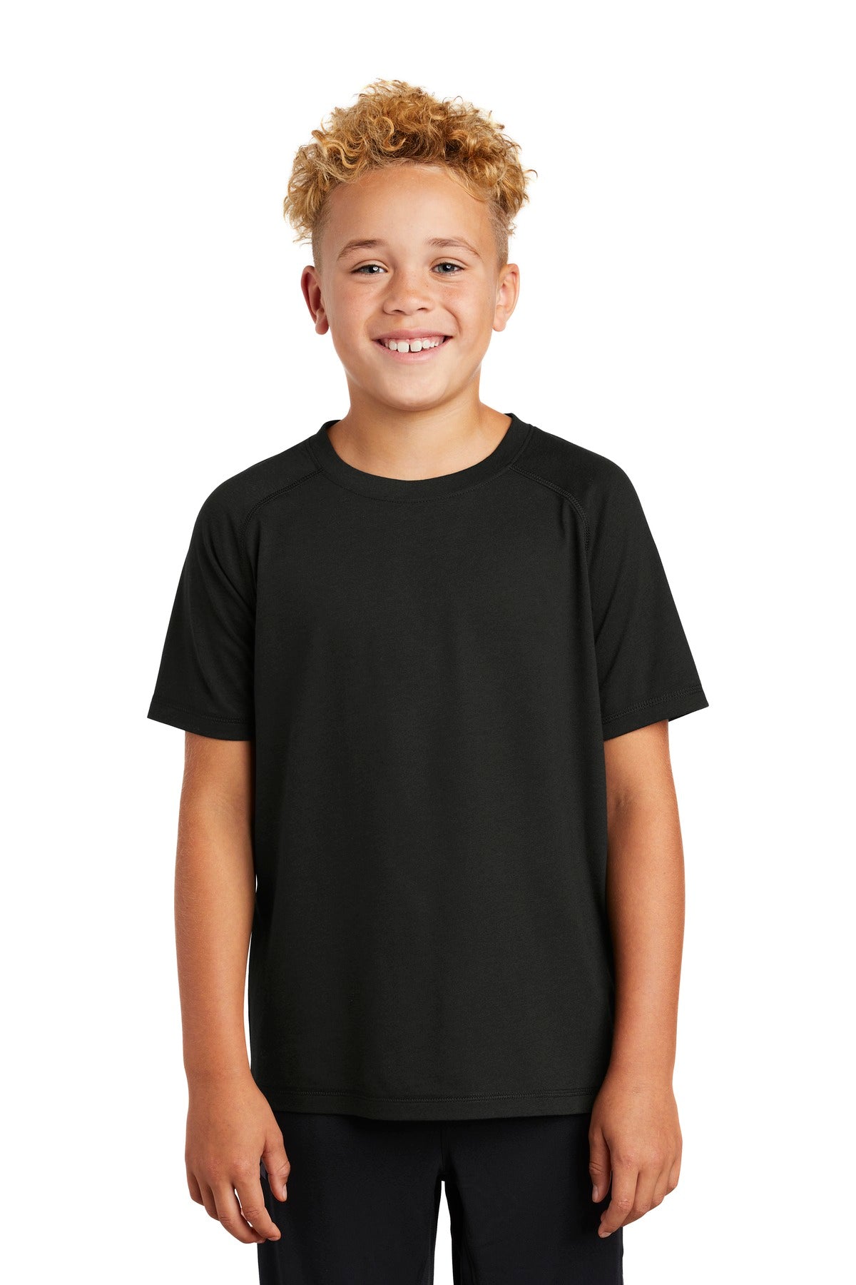 Sport-Tek ? Youth PosiCharge ? Tri-Blend Wicking Raglan Tee. YST400