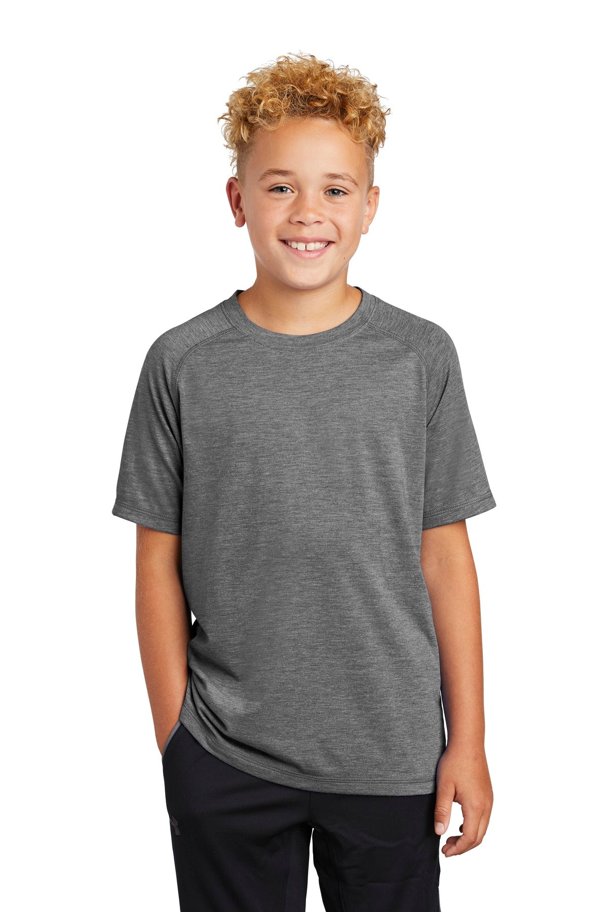 Sport-Tek ? Youth PosiCharge ? Tri-Blend Wicking Raglan Tee. YST400