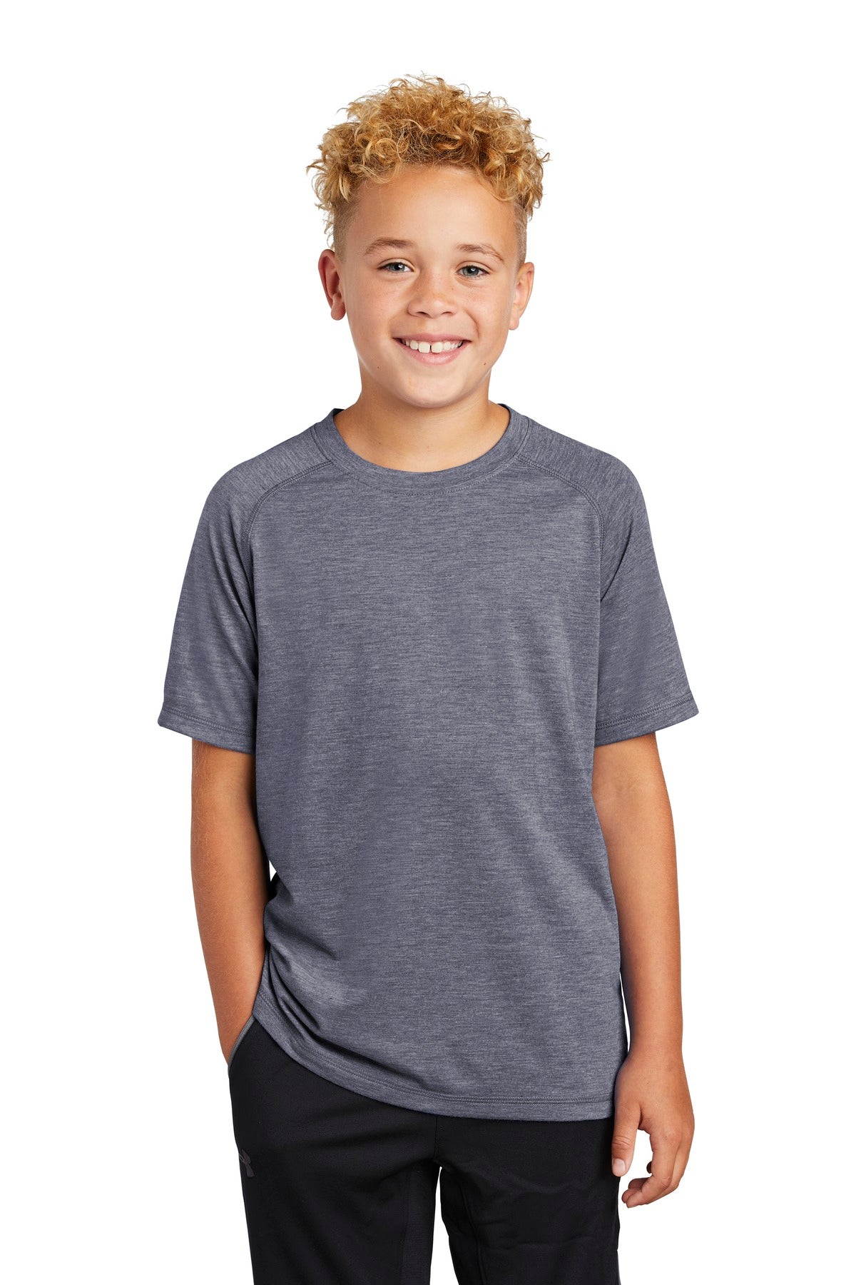 Sport-Tek ? Youth PosiCharge ? Tri-Blend Wicking Raglan Tee. YST400