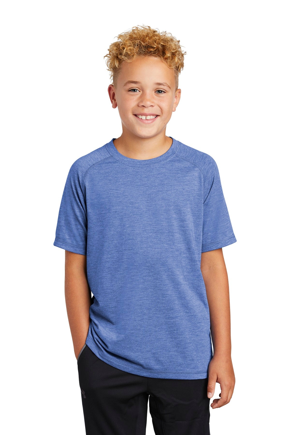 Sport-Tek ? Youth PosiCharge ? Tri-Blend Wicking Raglan Tee. YST400