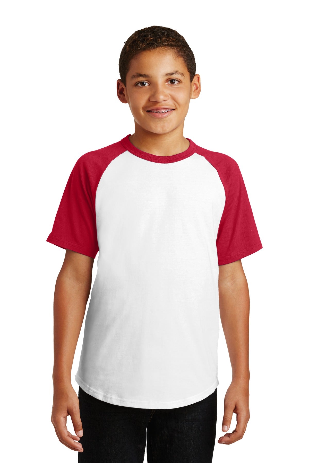 Sport-Tek? Youth Short Sleeve Colorblock Raglan Jersey. YT201