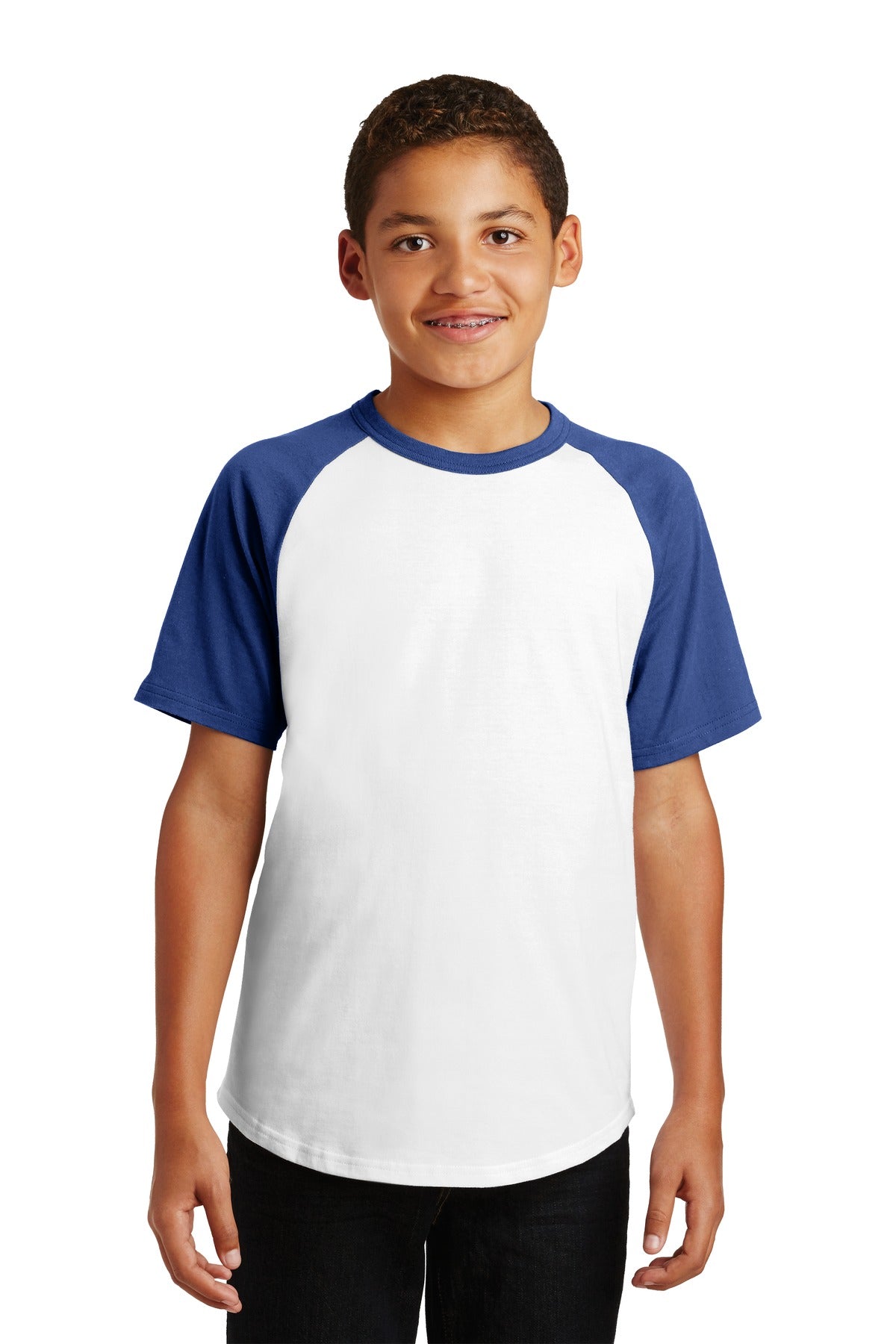 Sport-Tek? Youth Short Sleeve Colorblock Raglan Jersey. YT201