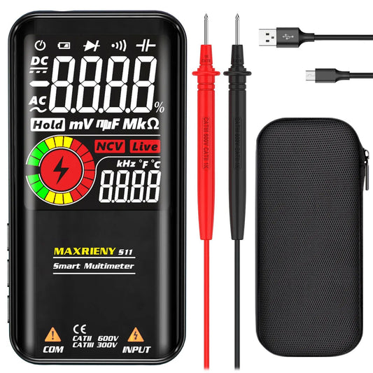MAXRIENY Digital Multimeter Infrared Thermometer Rechargeable Voltmeter 9999 Co image 0