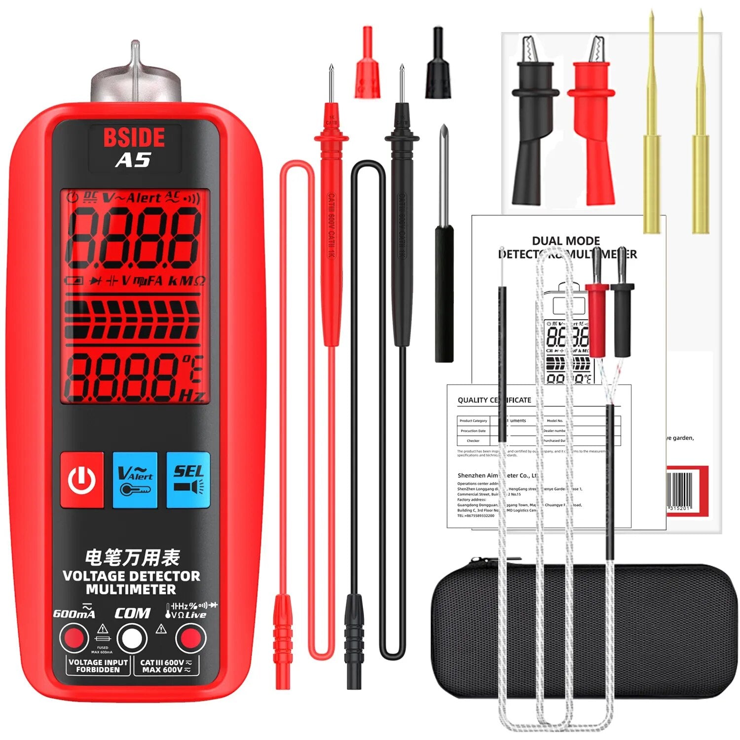 BSIDE Professional Digital Multimeter Smart Automatic Multitester Ammeter VFC C image 2