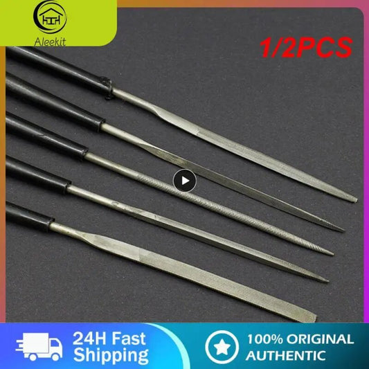 1/2PCS Files for Metal Jeweler Stone Polishing Wood Carving Craft Double-cut Pl image 0