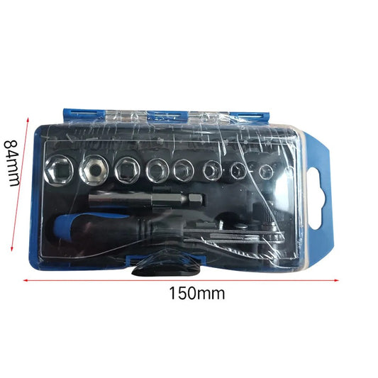 23pcs/set Ratchet Socket Wrench Set Multi-function Ratchet Spanner Wrench Kits image 0