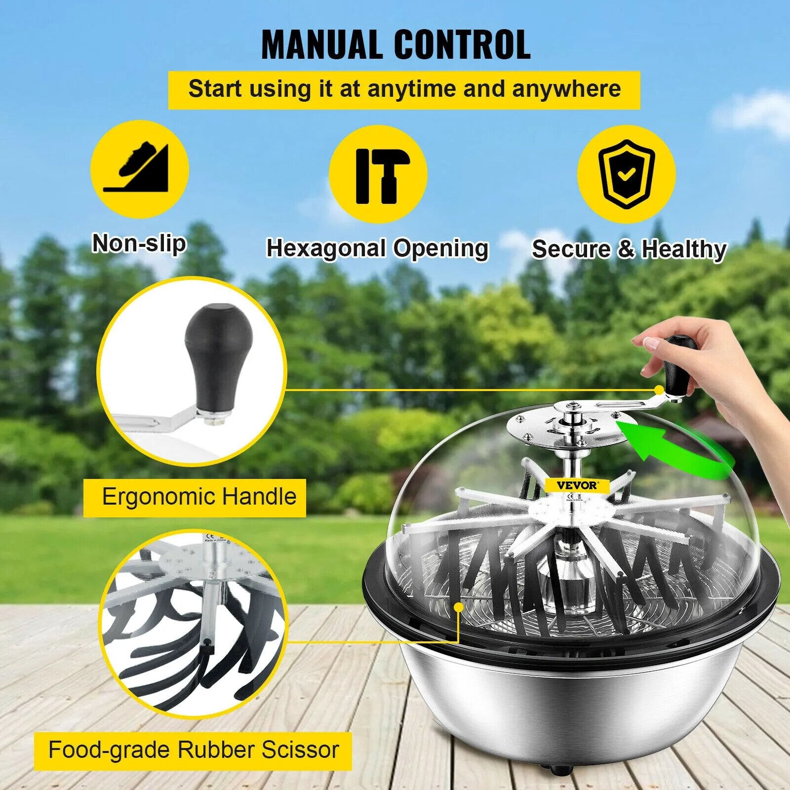 VEVOR Hydroponic Leaf Bowl Leaf Trimmer 16 19 24 Inch Twisted Spin Cut Garden T image 7
