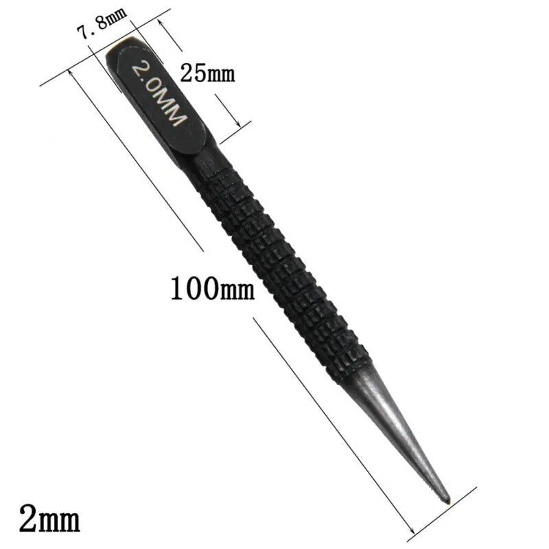1.5/2/3mm Alloy Steel Center Punch Metal Wood Marking Drilling Tools Non-slip C image 1