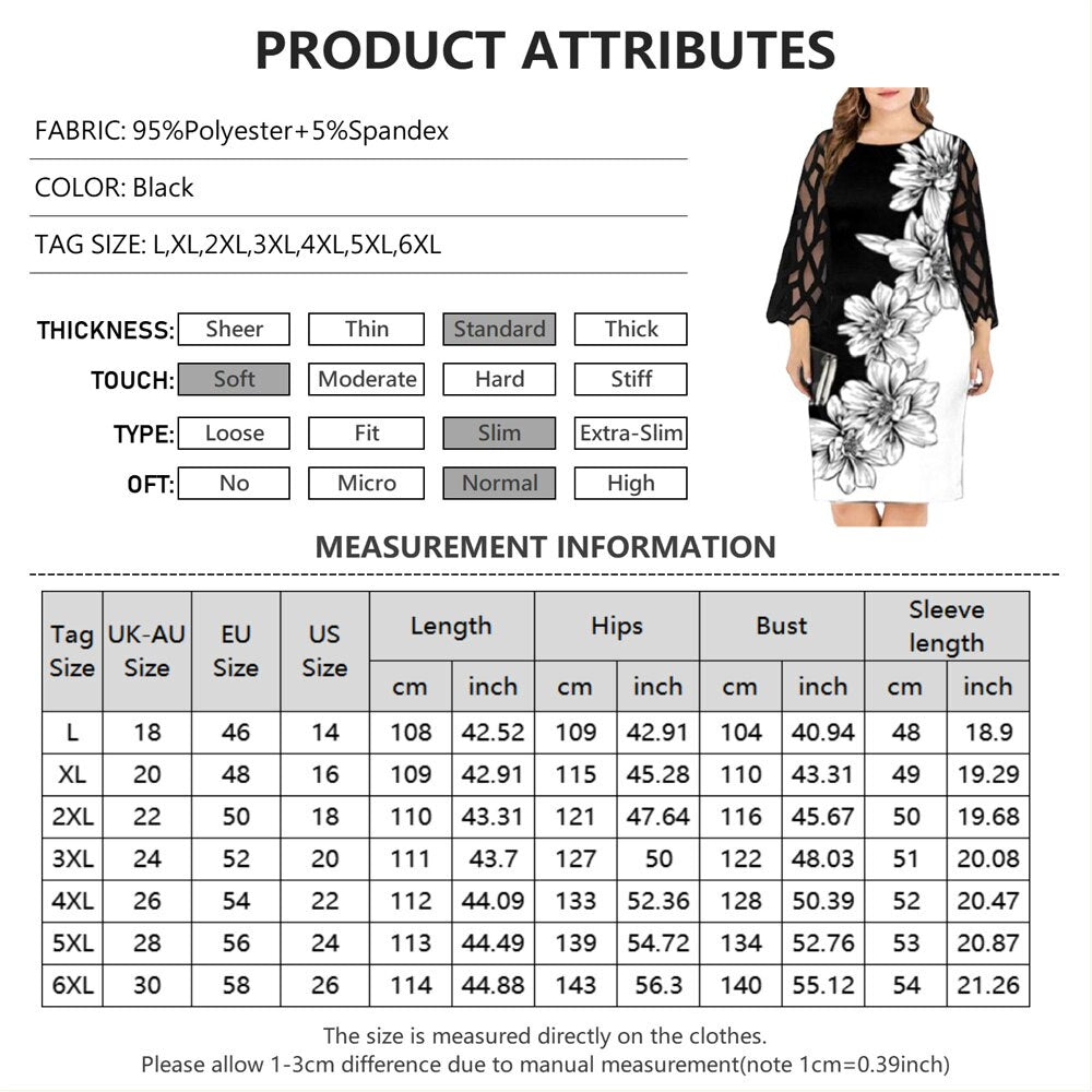 Plus Size 4XL Evening Dresses Elegant Hollow Out Mesh Spliced Formal Evening