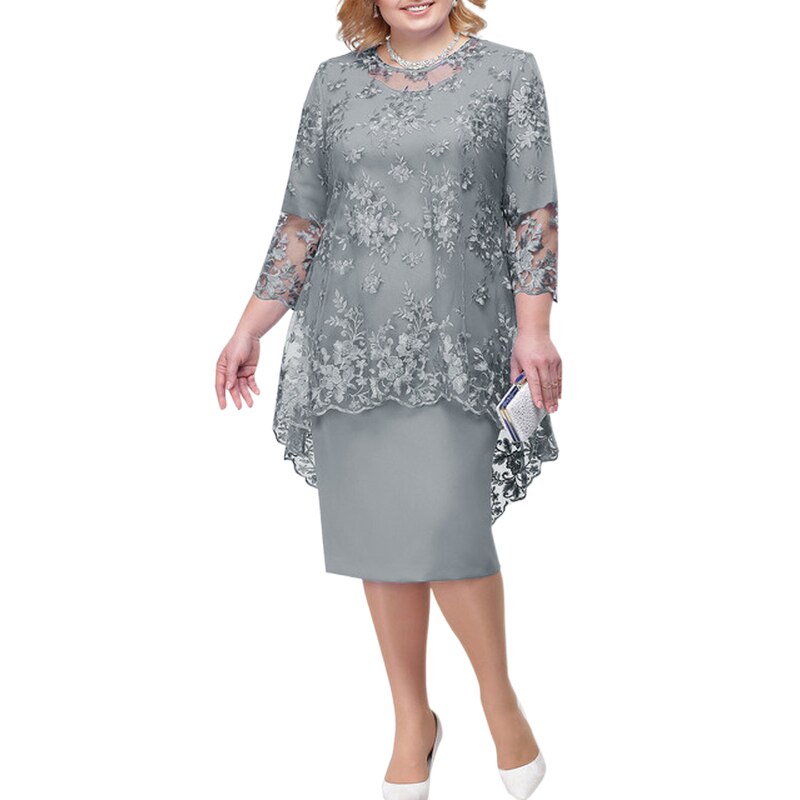 Plus Size New Dress For Women 2023 Lace Bodycon Dress Women Oversize Dresses