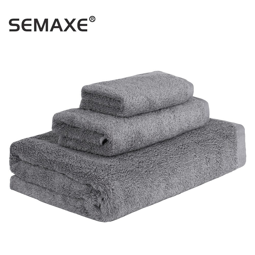 SEMAXE Luxury 3 Towel Set, for Adults 100%Cotton,Highly Absorbent,Safe and