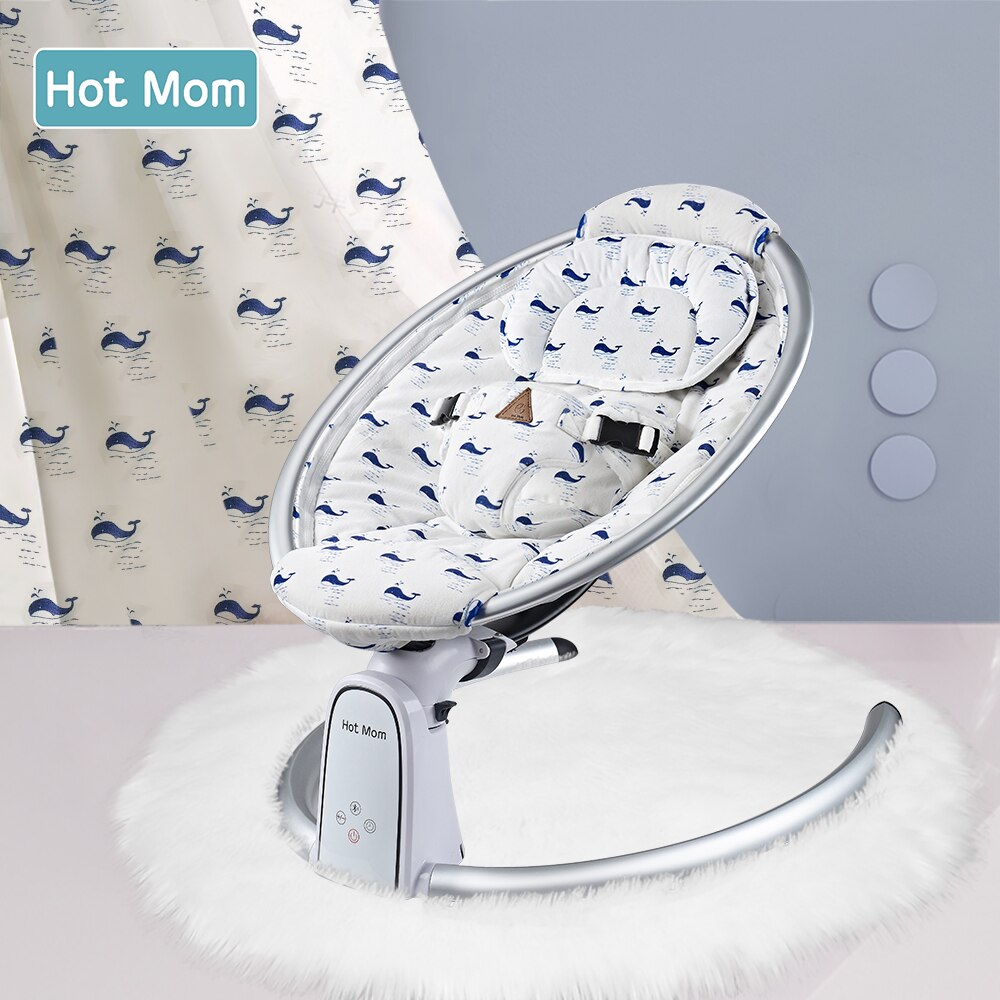 Hot Mom Electric Baby Bouncers Baby Swing Bluetooth,Timing Adjustment