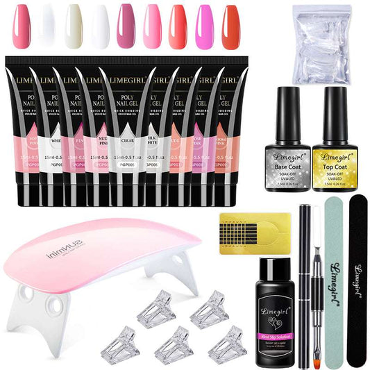 15ml Nail Gel Kit For Quick Extension Nail Art Polymer Gel Nail Tools Finger Ex image 0