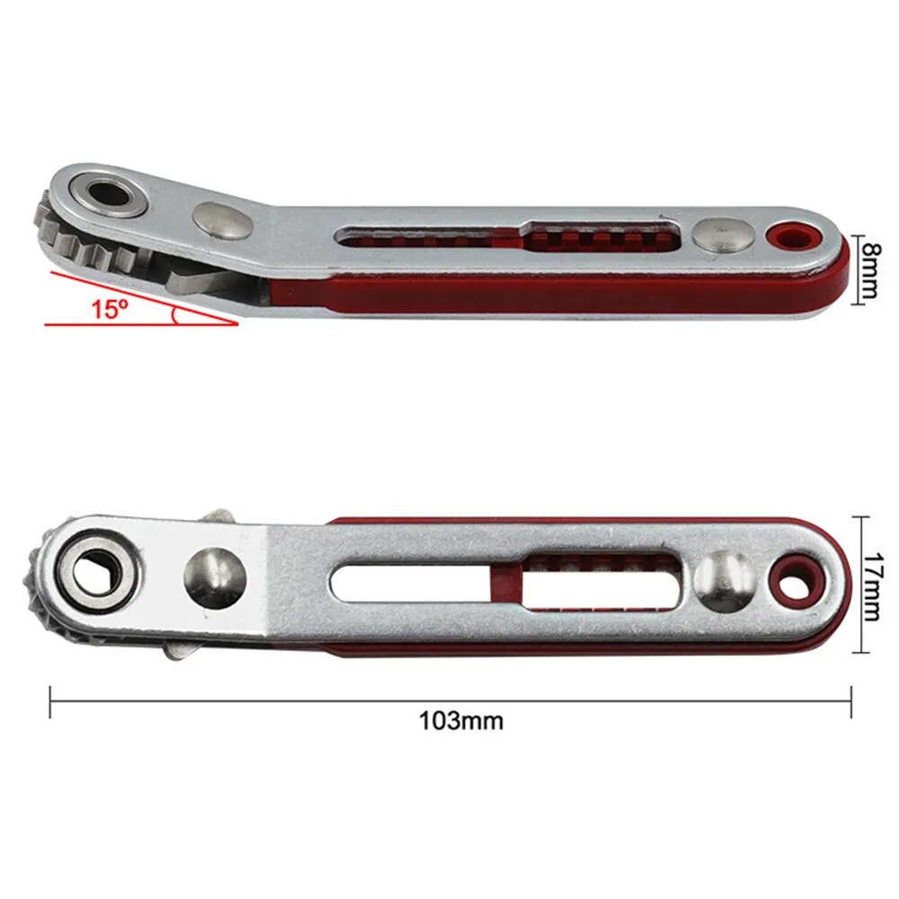 Two-Way Mini Ratchet Wrench Hexagon Manual Tool Drill Bits Bidirectional Contro image 6