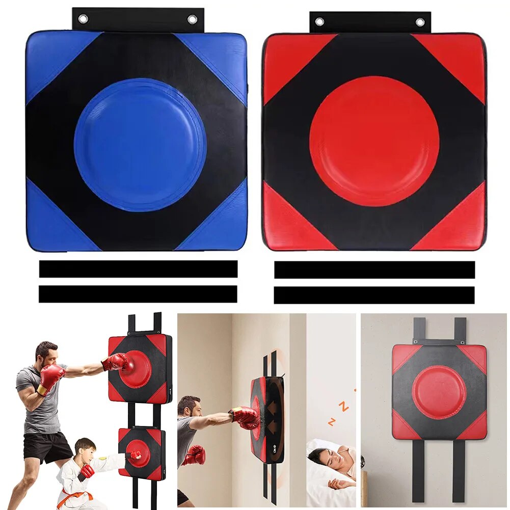 Boxing Mats PU Leather Square Wall Target Adjustable Height Boxing Training San image 1