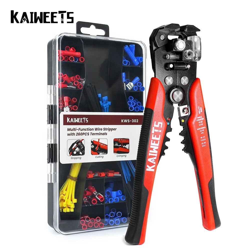 Wire Stripper Tools Set Multitool Pliers KWS-302 Automatic Stripping Cutter Cab image 1
